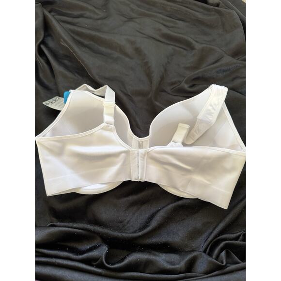 NWT Playtex Love My Curves White Satin Bras Size 36D Underwire Full Coverage (2) - Picture 5 of 7